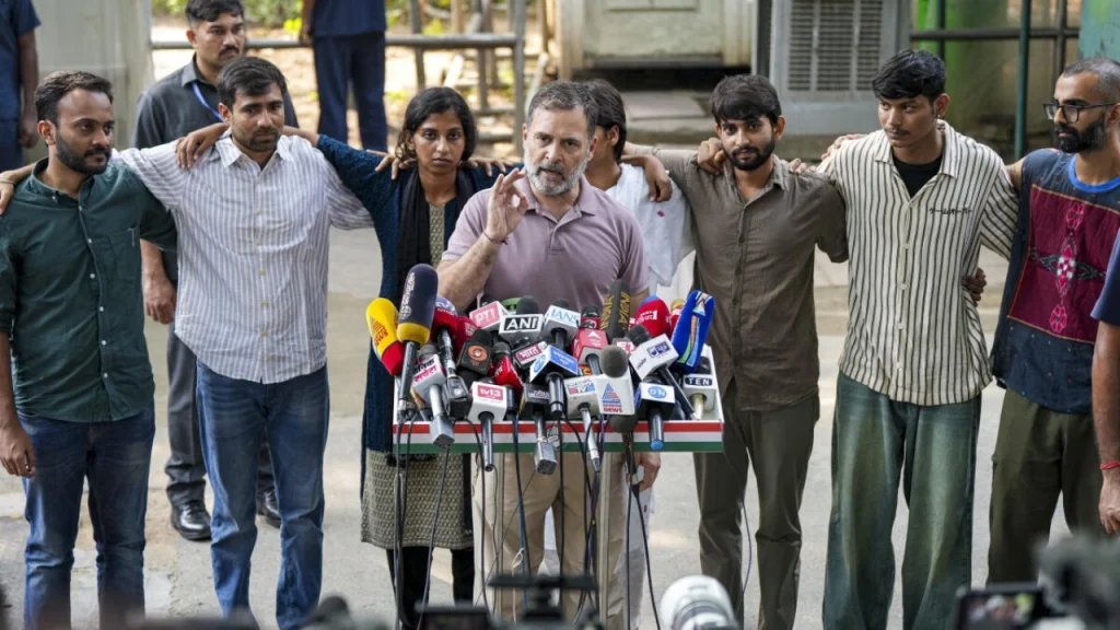 Rahul Gandhi student protest